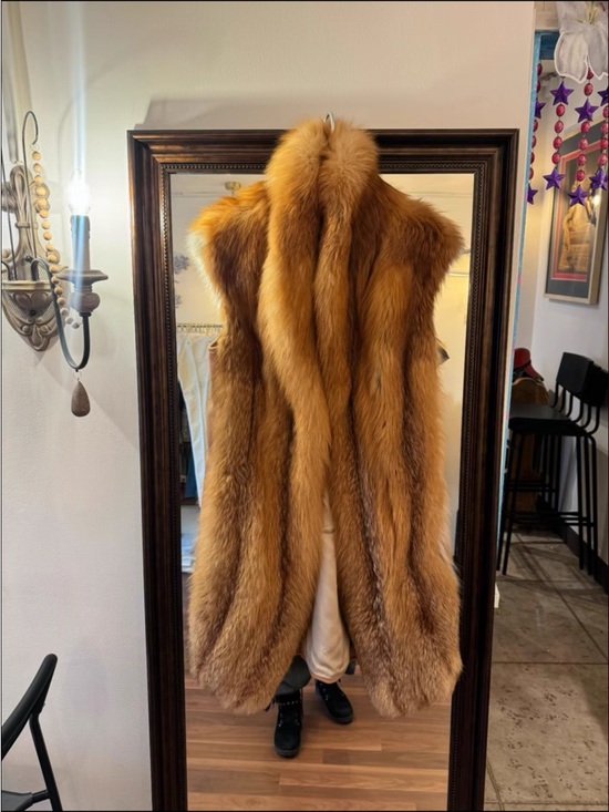 Roberto Cavalli Jackets & Blazers - Robert Cavalli Red Fox Fur Vest - Rich Amber Tone